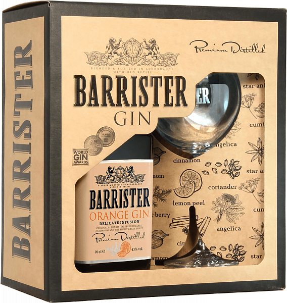 Barrister Orange Gin (gift box with a glass), 0.7 л в Ханты-Мансийске